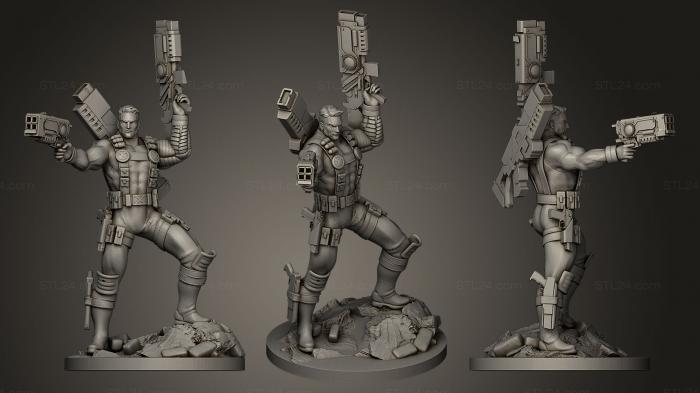 Figurines heroes, monsters and demons (Cable statue, STKM_0150) 3D models for cnc